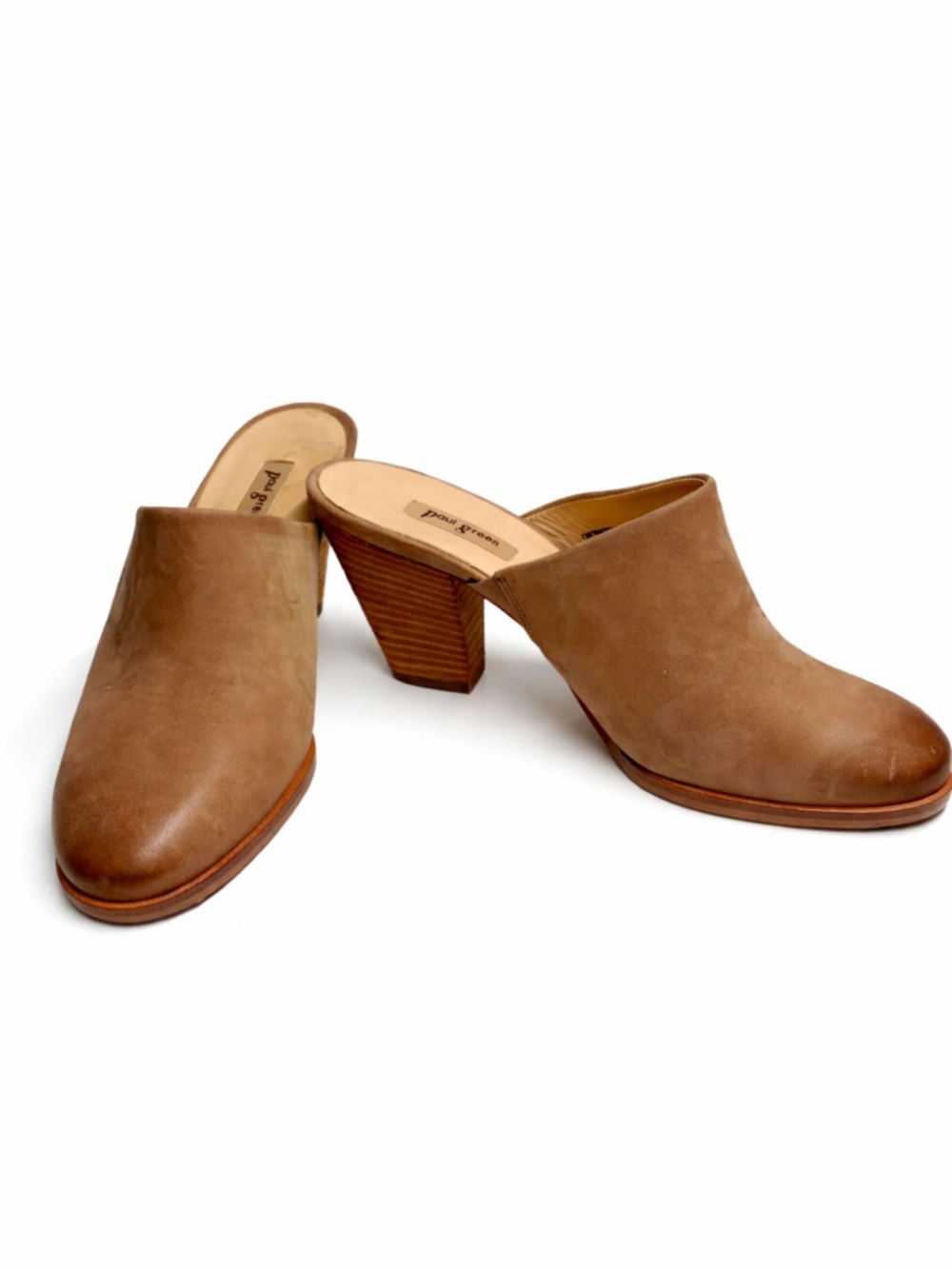 Paul Green Vonda Mule Taupe Leather Women's size (4UK) US 6.5